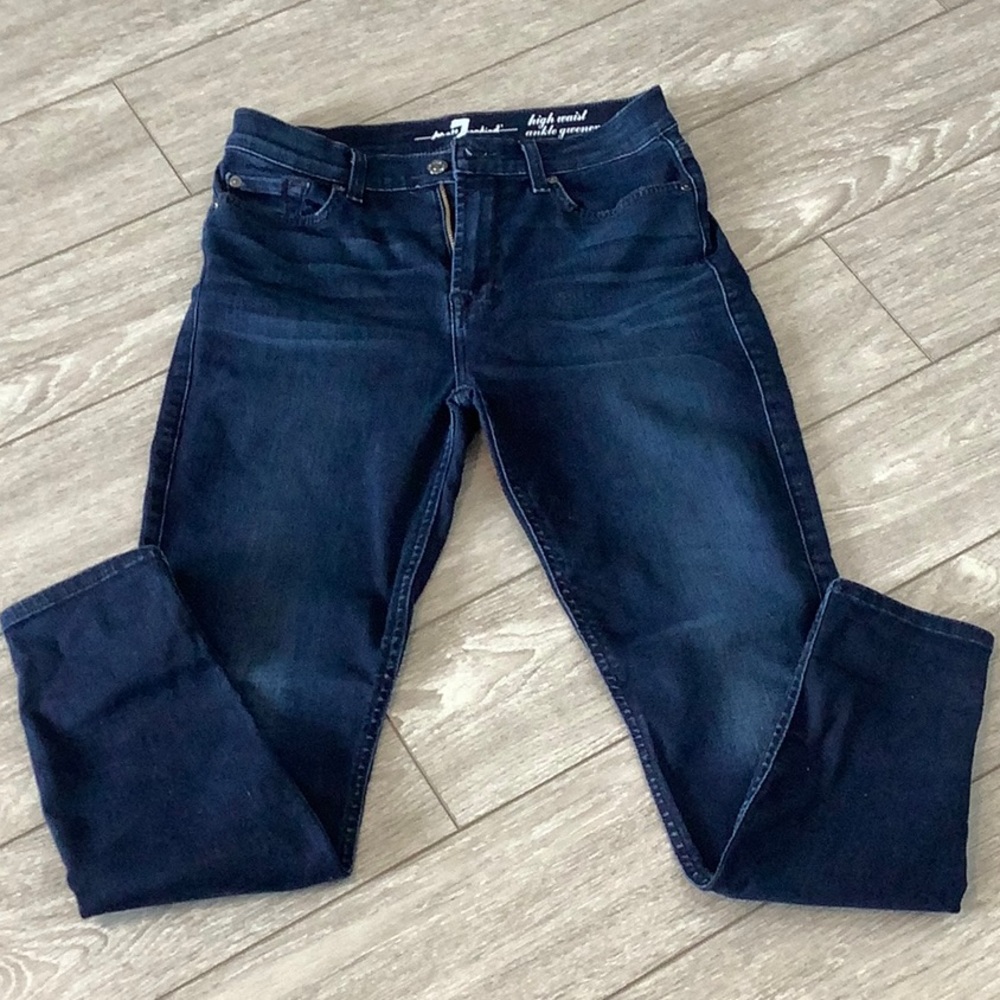 7 For All Mankind high waist gwenevere jeans, size 28
